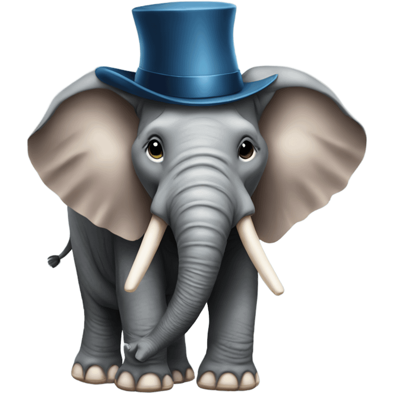 Elephant with hat emoji