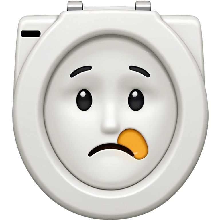 toilet seat doing a facepalm emoji