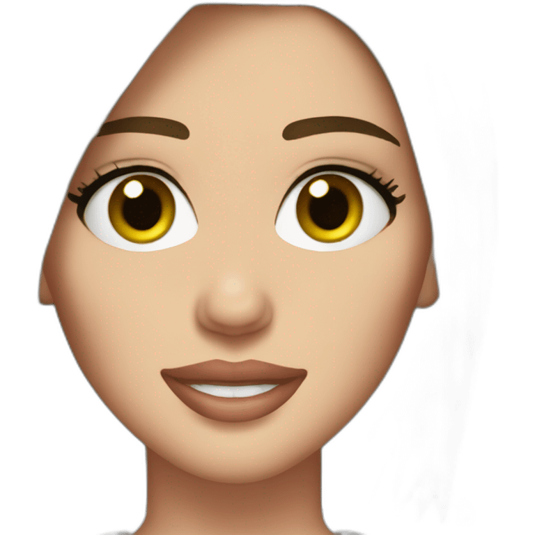 Brunette miley cyrus, somewhat detailed emoji