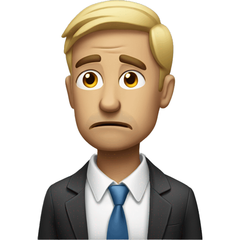 Worried business man emoji