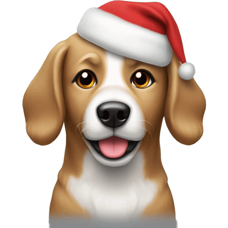 Christmas dog emoji