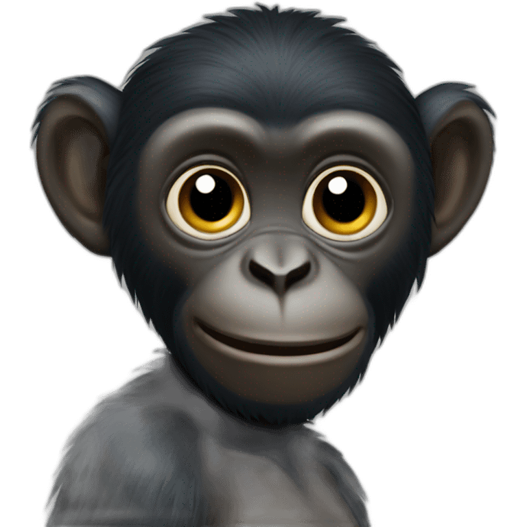 Black monkey emoji