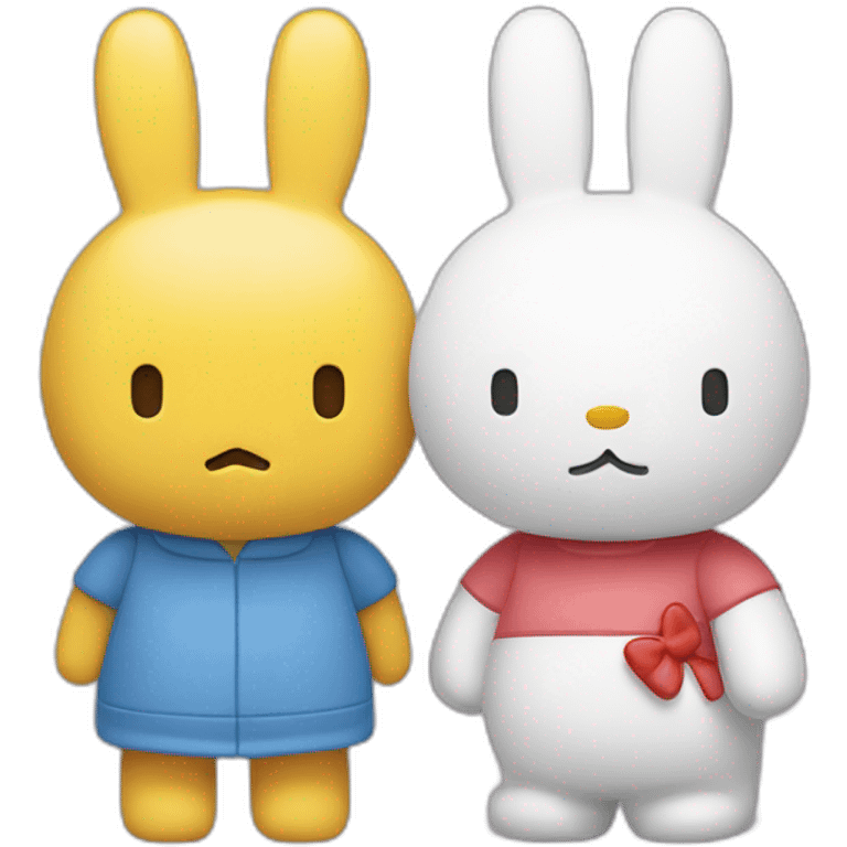 Miffy and Hello kitty emoji