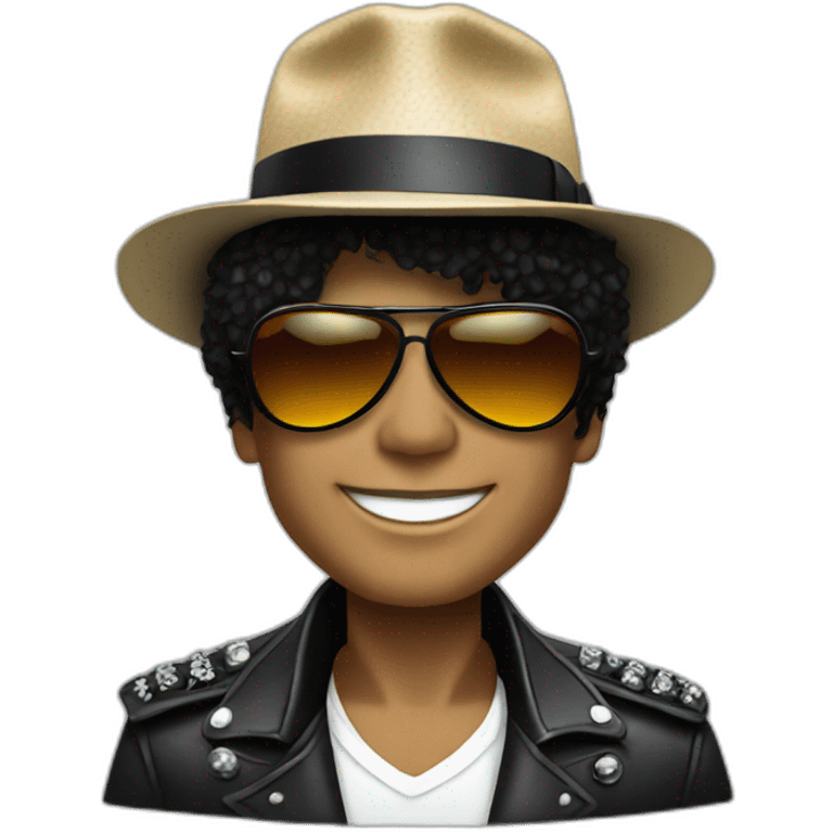 Michael jackson with hat and sunglasses emoji