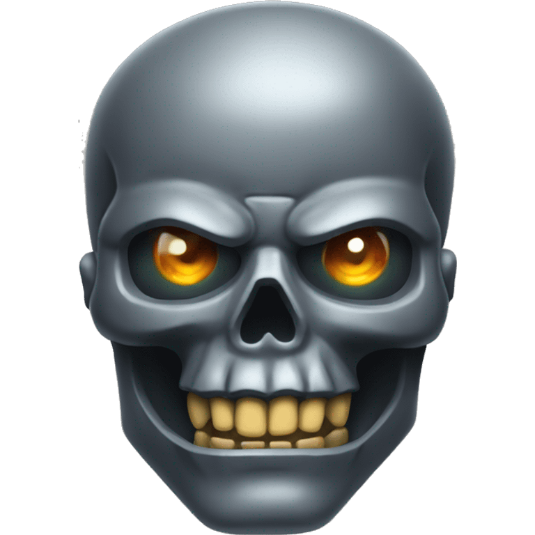 iron skull ,eyes buldging out emoji