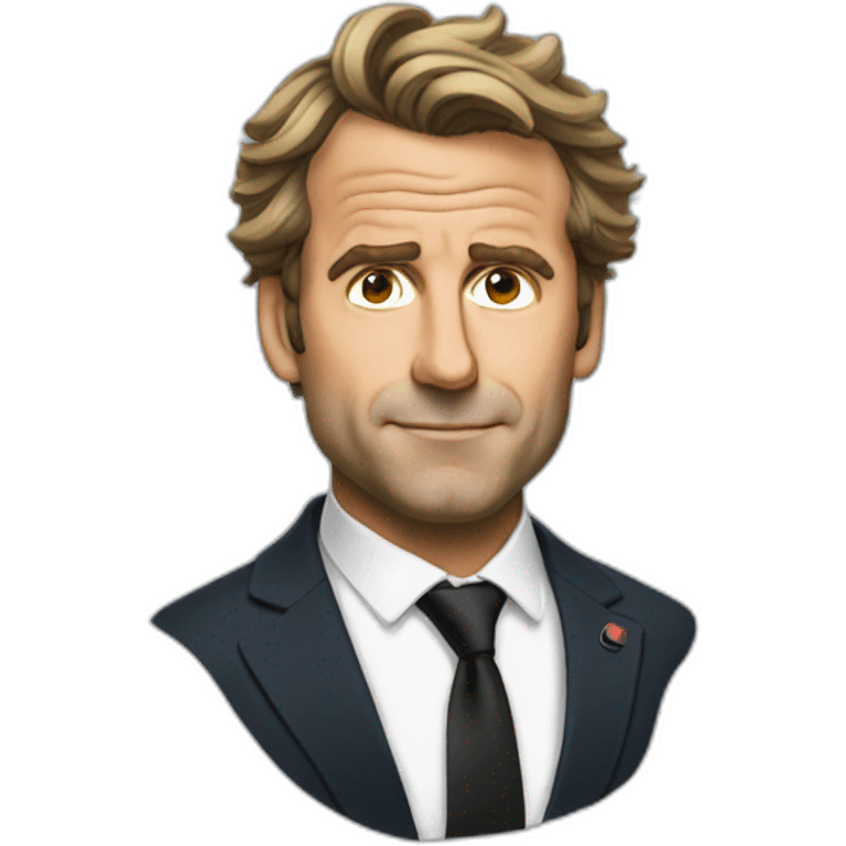 Tousled Macron emoji