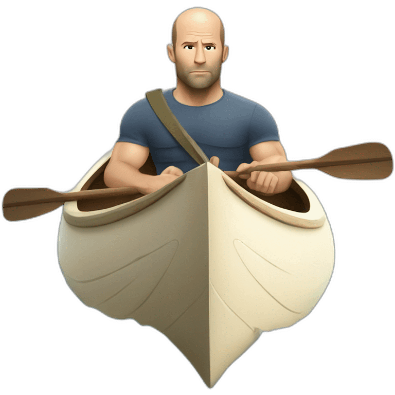 Jason Statham in a canoe emoji