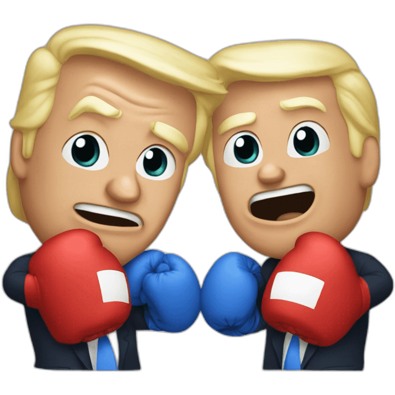 donald trump boxing with joe biden emoji