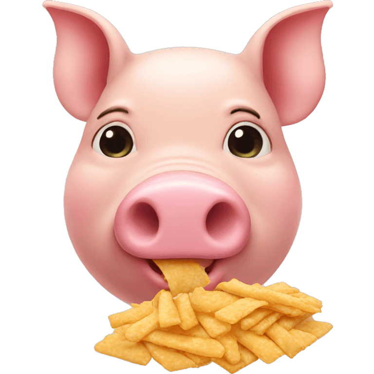 pig snack many eating emoji