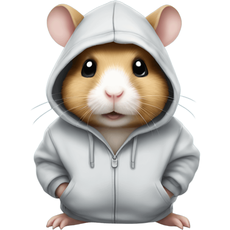 Hamster wearing hoodie emoji