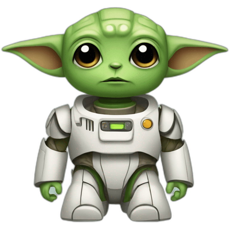 cute robot with yoda ears emoji