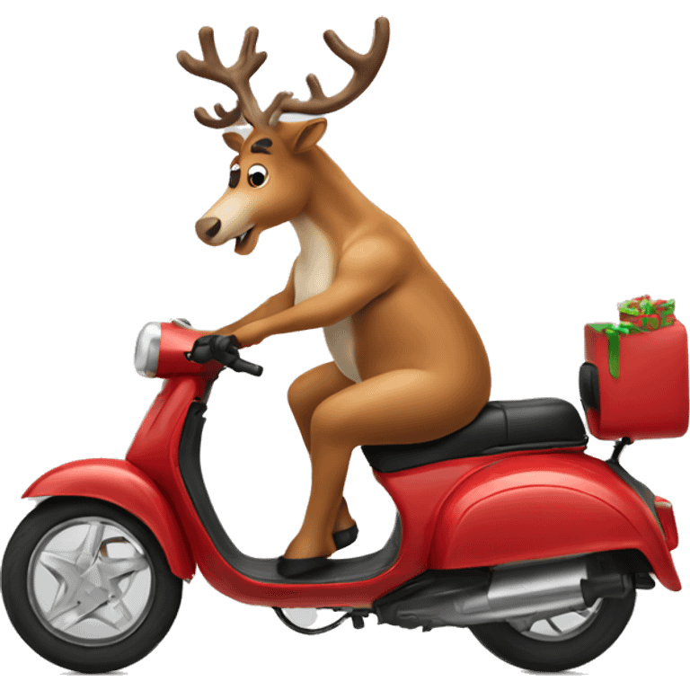 reindeer on a moped emoji