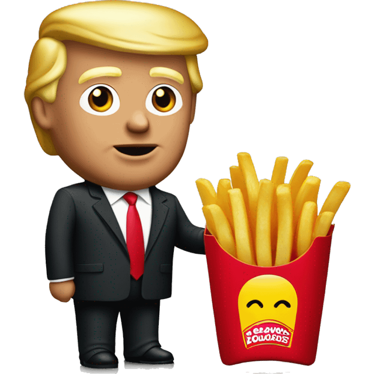 Trump holding McDonald’s French fries emoji