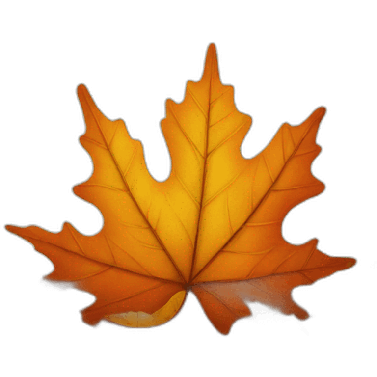 Autumn leaf emoji