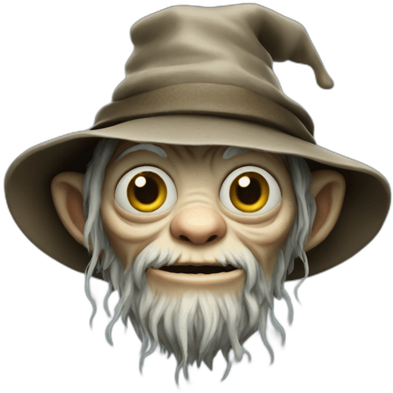 gollum with beard and hat emoji