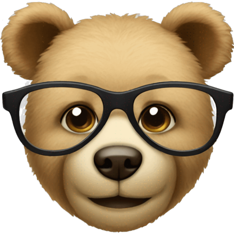 teddy bear with glasses emoji