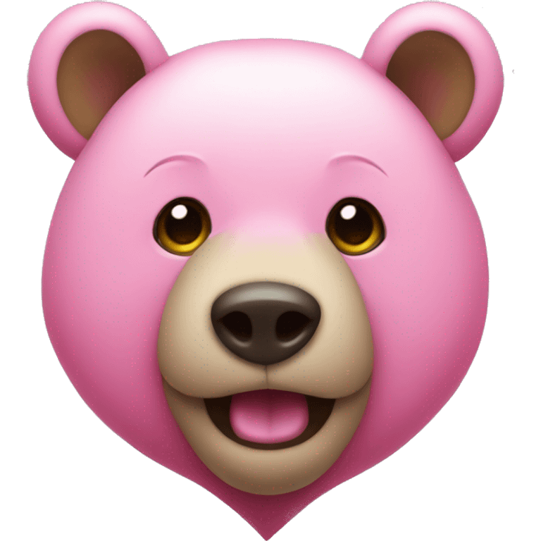 bear with pink heart in ear  emoji