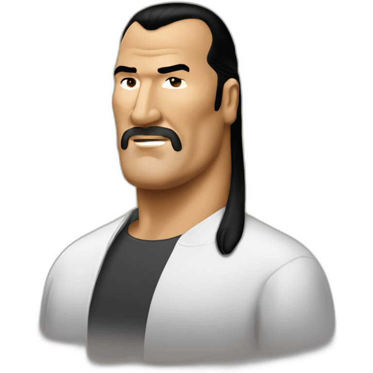 steven seagal cartoon wearing long shirt emoji