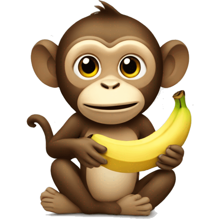 Monkey eating a banana emoji