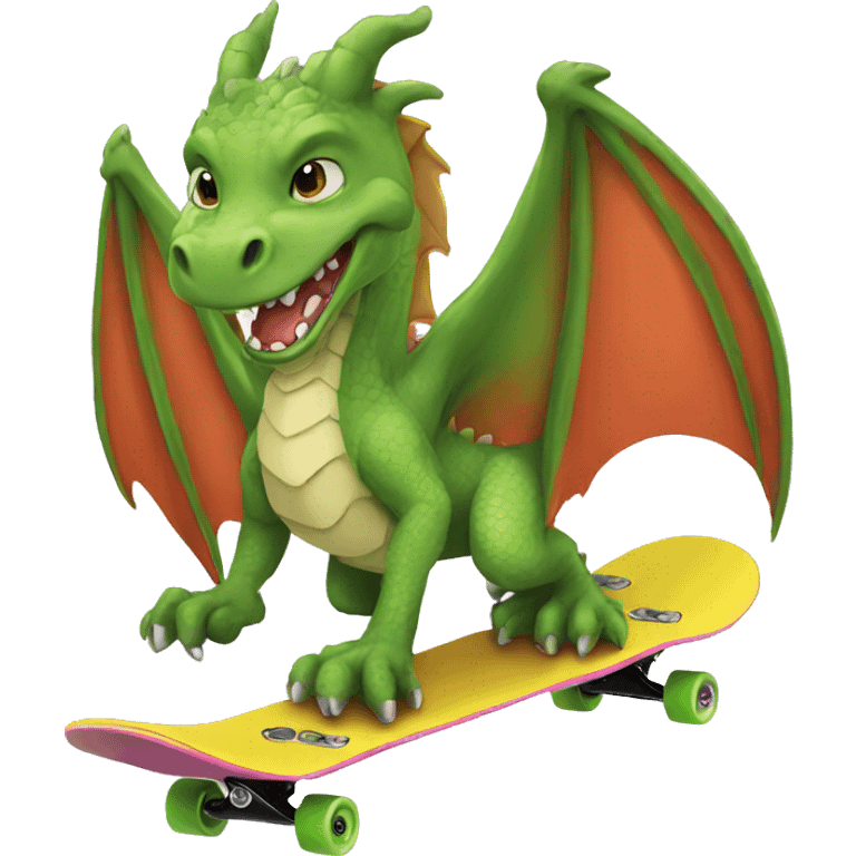 dragon  skateboard emoji