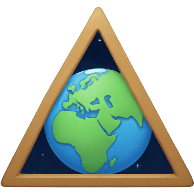 Triangle earth emoji