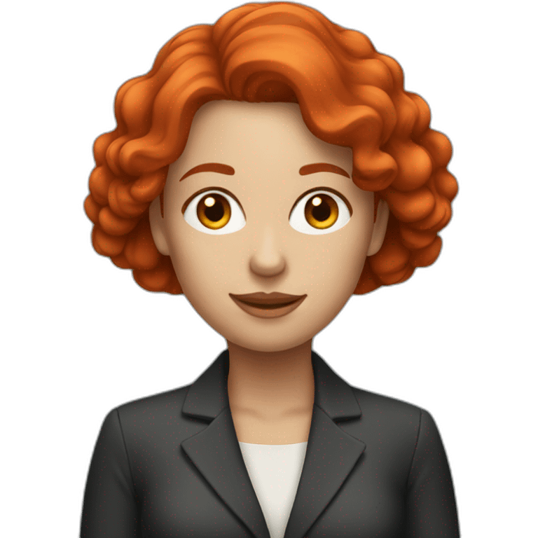 Women Marketer with red hair emoji