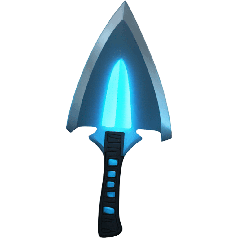 sci-fi machete with blue ray blade emoji