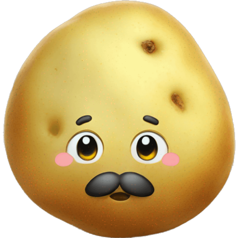 Potato with white wastache emoji