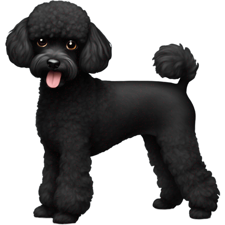 Black Yorkipoodle with a big butt emoji