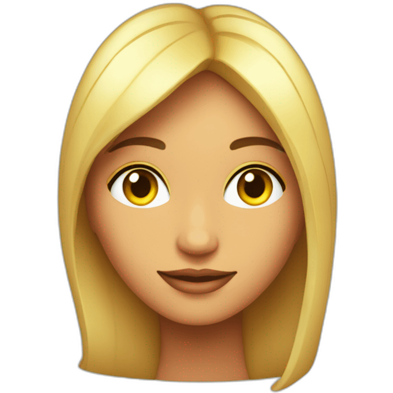 Mujer bella iluminada por el sol emoji