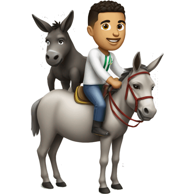 Ronaldo on a donkey  emoji