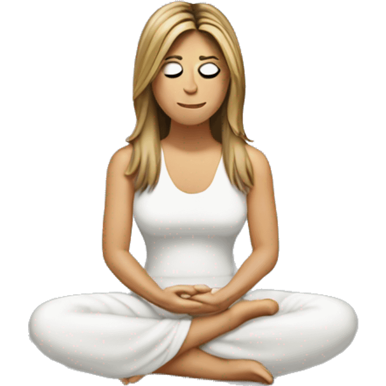 Jennifer Aniston Meditating   emoji