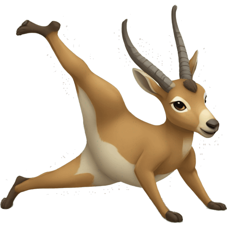 Chamois practicing yoga emoji