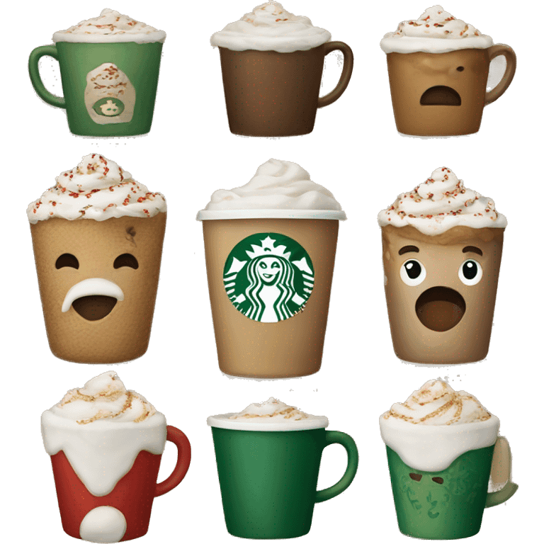 Christmas starbucks emoji