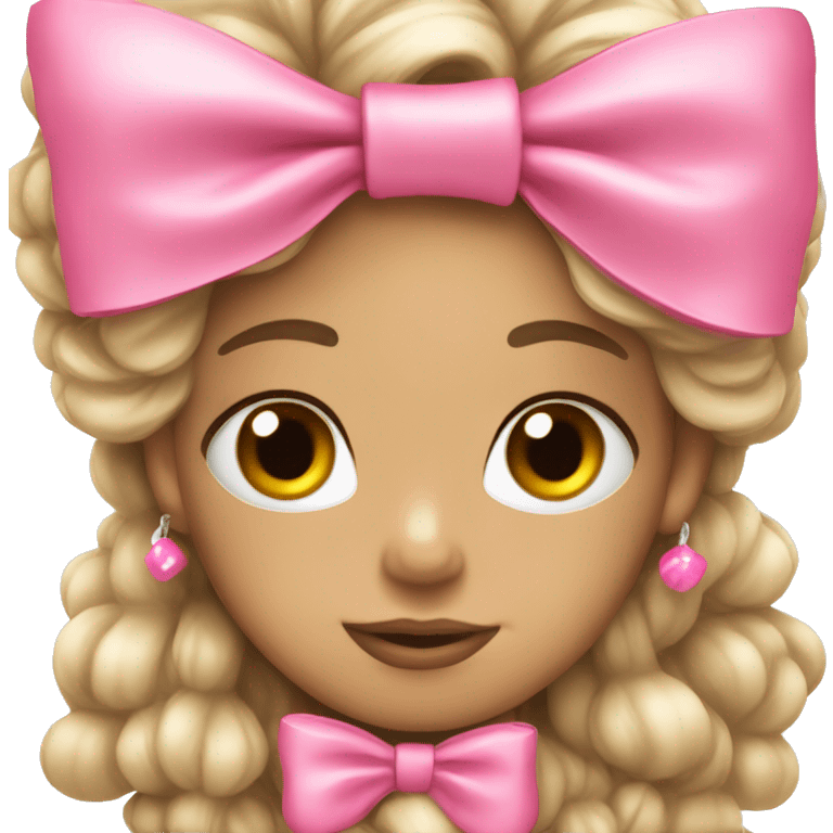 coquette pink bow emoji