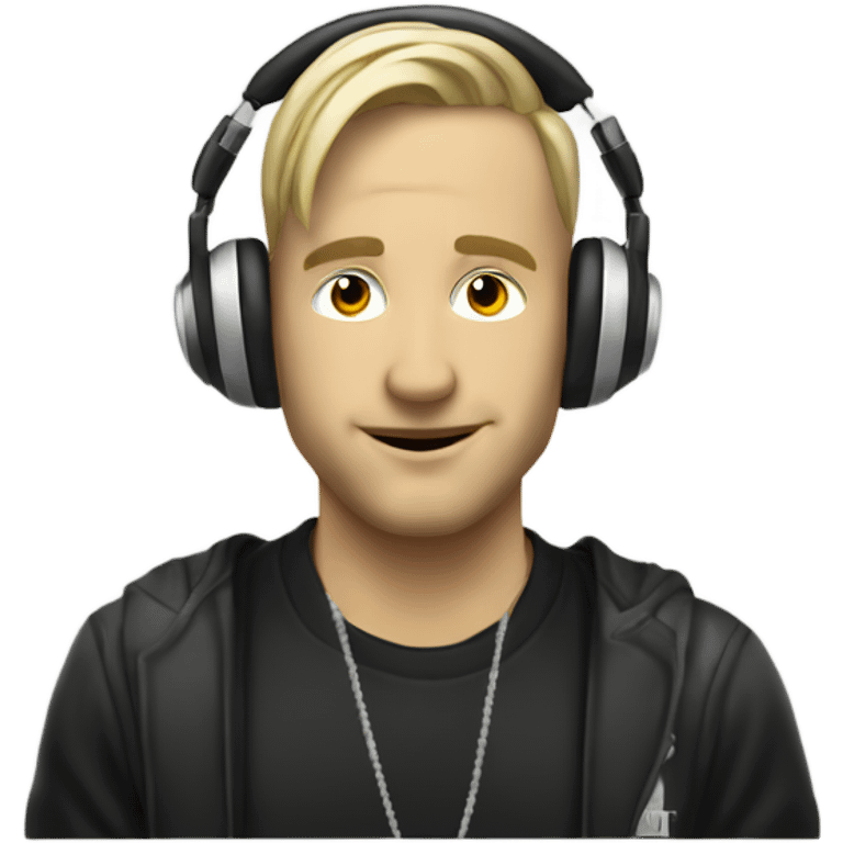 White DJ with a “K” emoji