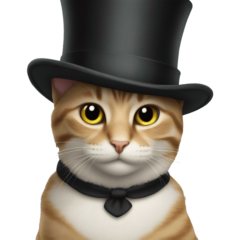  Cat in a top hat emoji