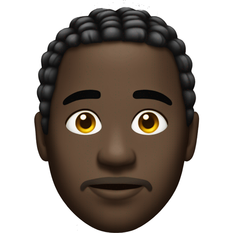  dark skinned man with cornrows, edgy, celebrity, rapper. emoji