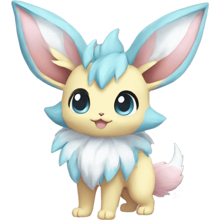 Kawaii Pastel Eeveelution-Cute-Pokémon-fusion full body emoji