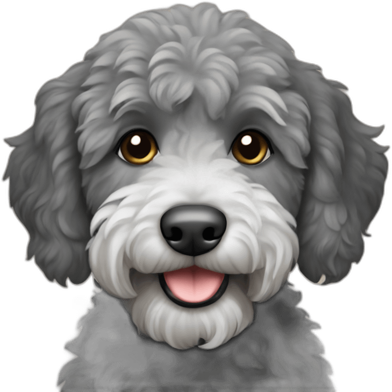 Black and Gray Labradoodle emoji