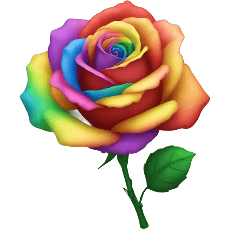 rainbow rose  emoji