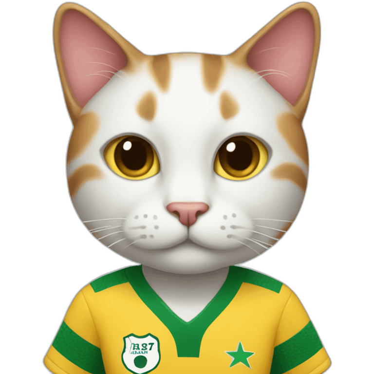 Cat with a soccer suit on emoji