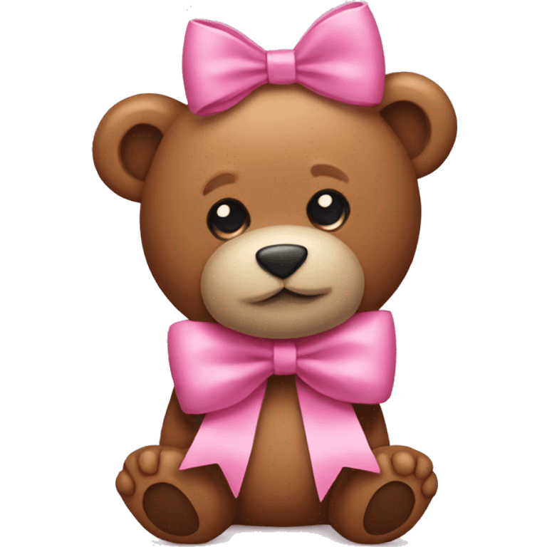 pink bow + teddy bear emoji