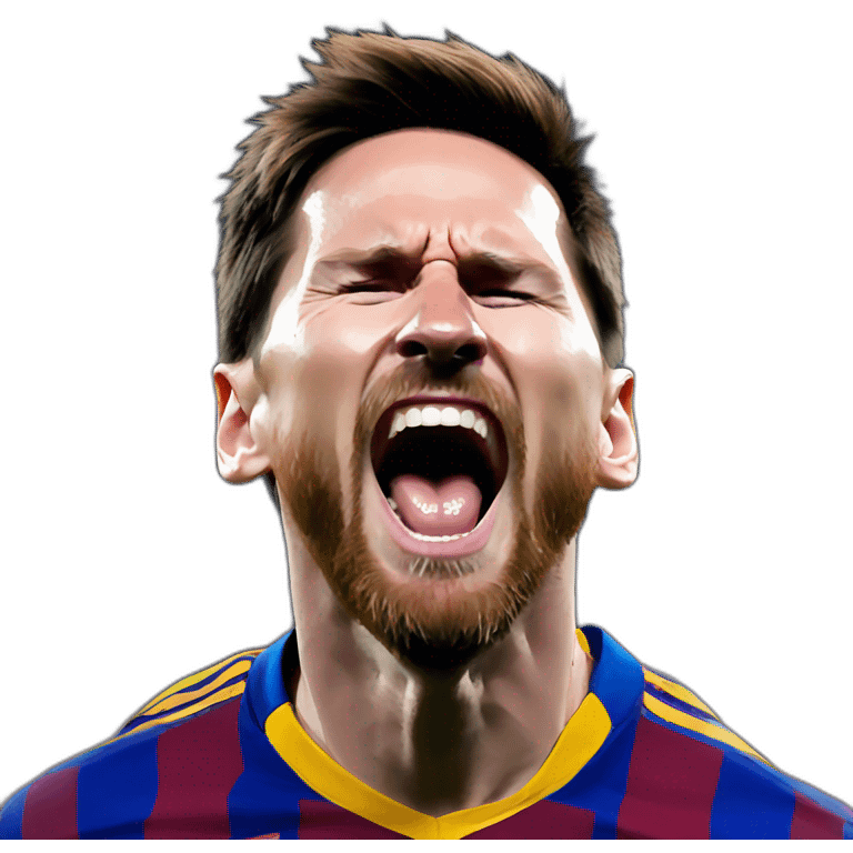 messi screaming emoji