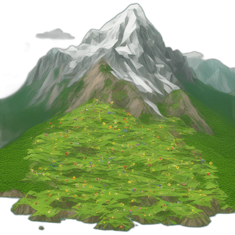 Mountain made of puzzle parts autism emoji