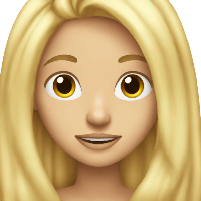 Blonde girl really long hair emoji