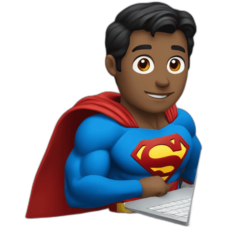 superman with laptop emoji