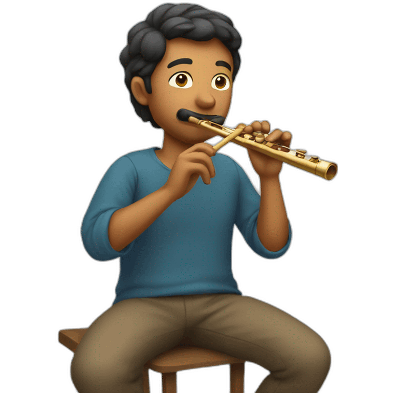 Man playing flute  emoji