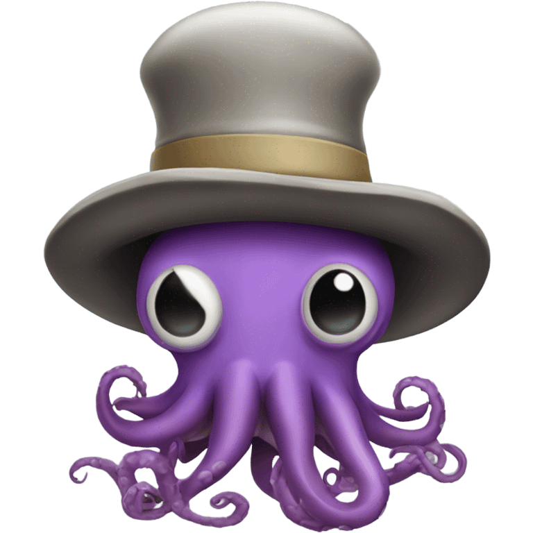 Octupus with a hat emoji