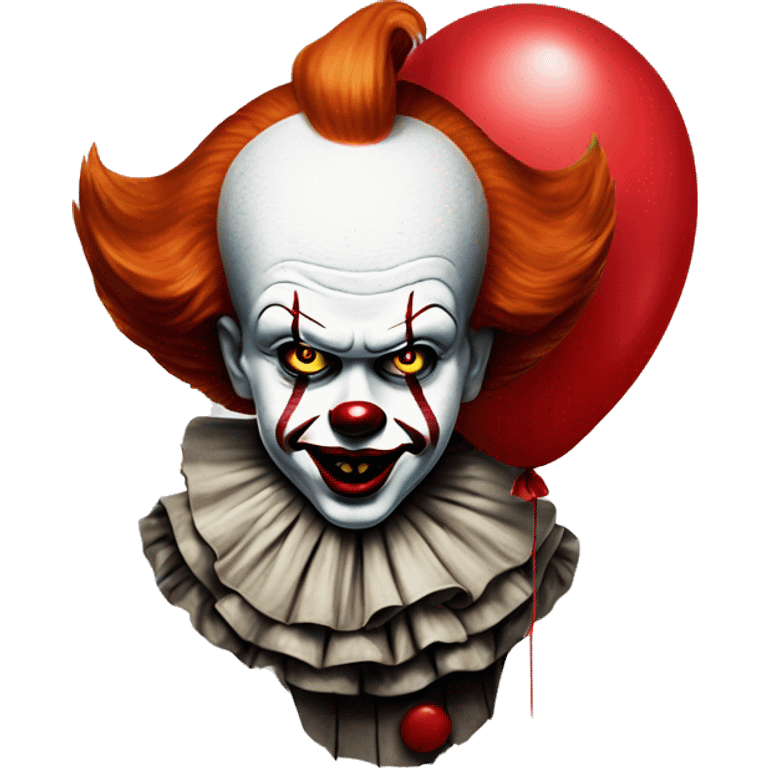 pennywise clown with red balloon  emoji